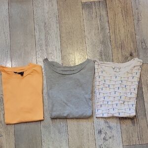 ASOS Bundle - Orange, Gray, and White Print Tees